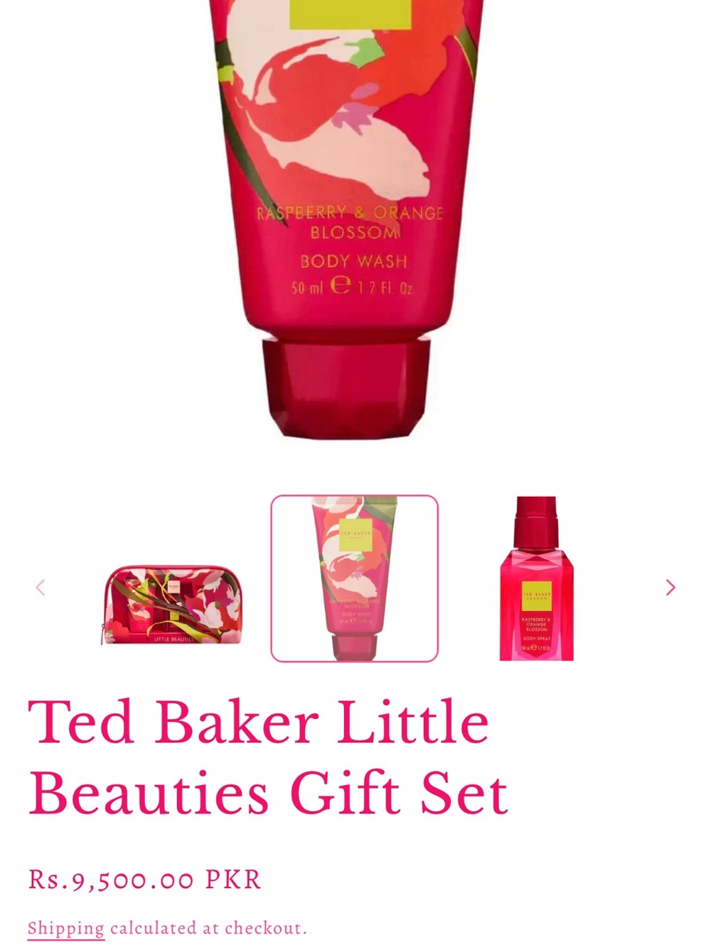 Ted Baker London Raspberry & Orange Blossom Set - Pink, Red, Green